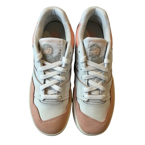 New Balance 550 Blush and White Sneakers - Picture 2 of 11